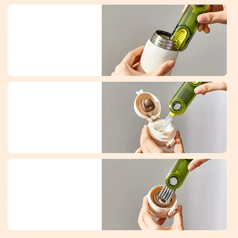 3-Pack: 3-in-1 Tiny Bottle Cup Lid Detail Brush