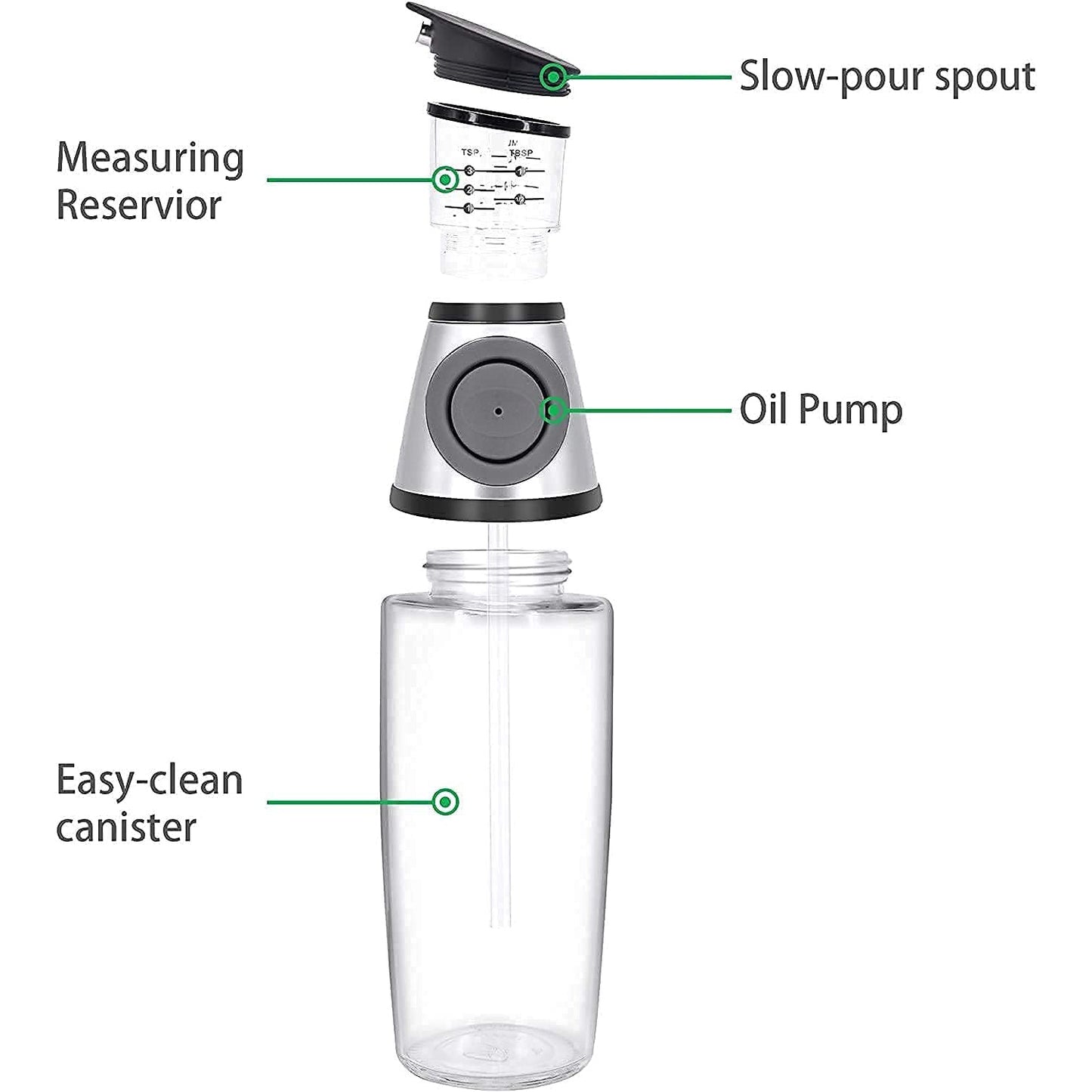 Superior Glass Oil and Vinegar Dispenser