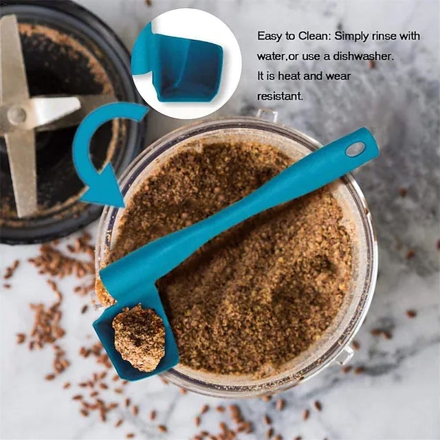 2-Pack: Rotary Scraper Rotating Spatula Scooping Portioning Food Processor