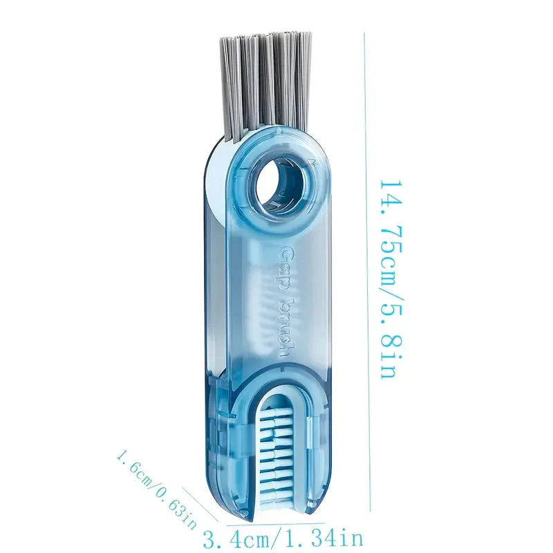 3-Pack: 3-in-1 Tiny Bottle Cup Lid Detail Brush