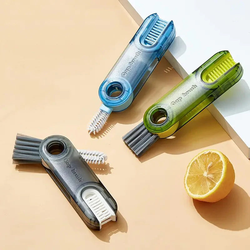 3-Pack: 3-in-1 Tiny Bottle Cup Lid Detail Brush