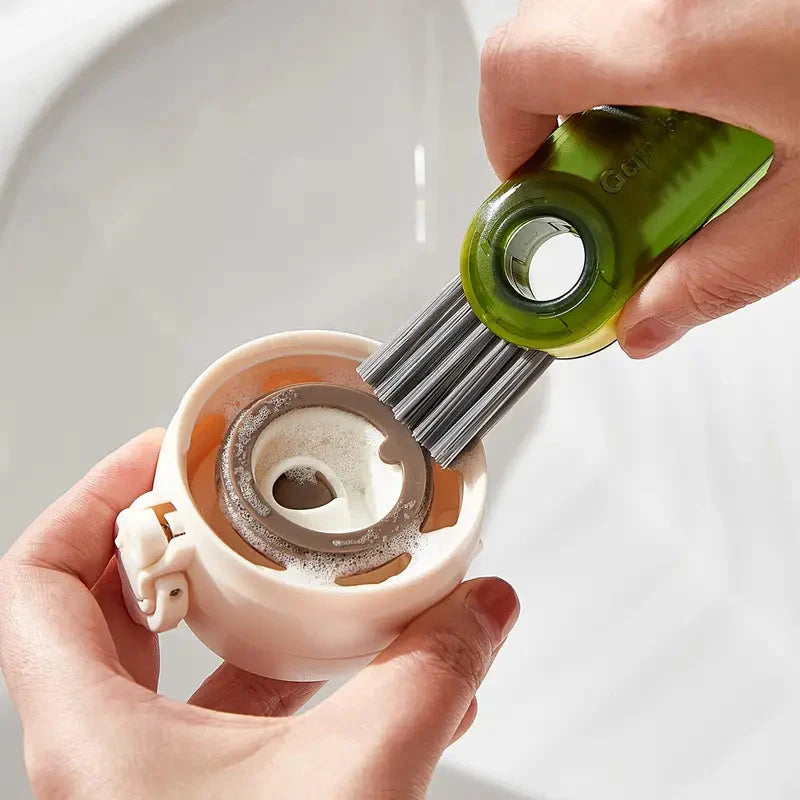 3-Pack: 3-in-1 Tiny Bottle Cup Lid Detail Brush