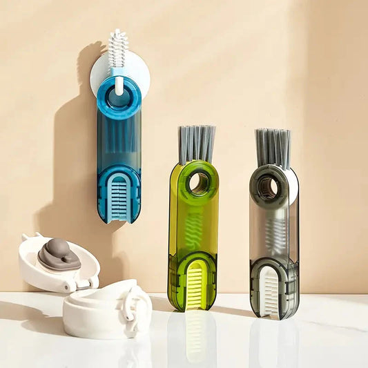 3-Pack: 3-in-1 Tiny Bottle Cup Lid Detail Brush