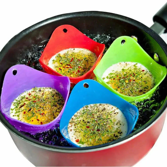 4-Pack: Silicone Egg Cooker